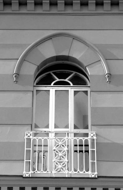 istock Medieval balcony of differente colors 1189944174