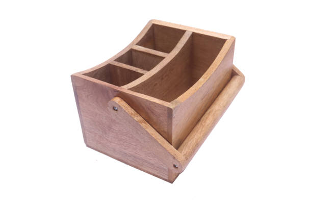 istock Wooden Kitchen Cutlery Holder Caddy 1189944458