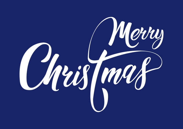 merry christmas lettering design. illustration de vecteur. bpa 10 - mc2 photos et images de collection