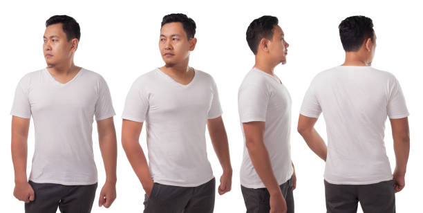 istock White V-Neck Shirt Design Template 1189947817