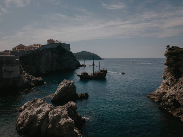 View of the City Harbour of the Old Town of Dubrovnik, Croatia