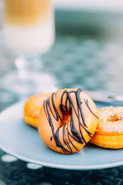Delicious Donuts and Coffee Latte