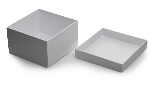 istock one white open box with lid isolated on white background with shadow 1189954311
