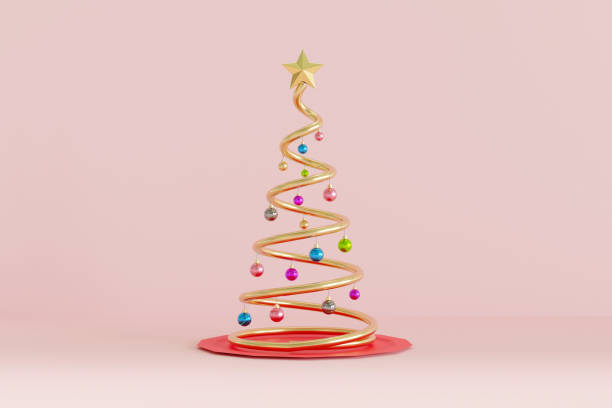 istock Merry Christmas template background. 3D rendering. for holiday greeting gift poster 1189957633