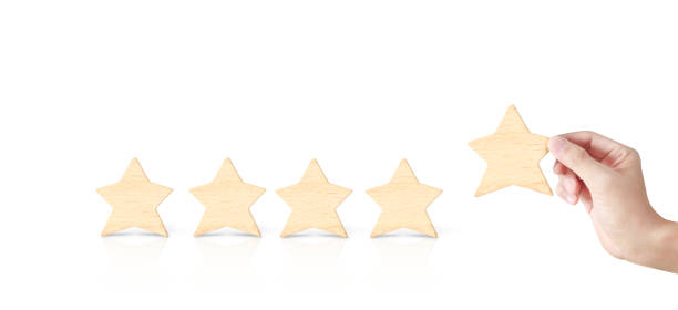 istock Hand of putting increase wood five star shape 1189962224