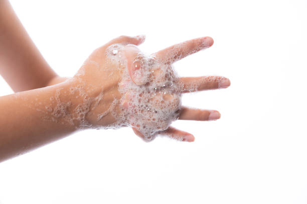 istock Hygiene. Cleaning Hands. Washing hands with soap bubbles 1189964270