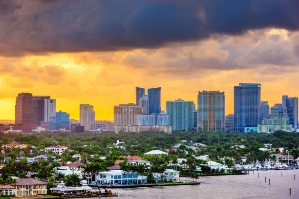 istock Fort Lauderdale, Florida, USA skyline and river 1189964680