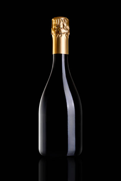 istock Champagne on black background 1189966665