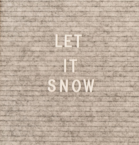 istock The words Let It Snow on grey felt letter board 1189967207