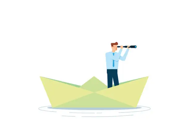 Vector illustration of Searching For Success