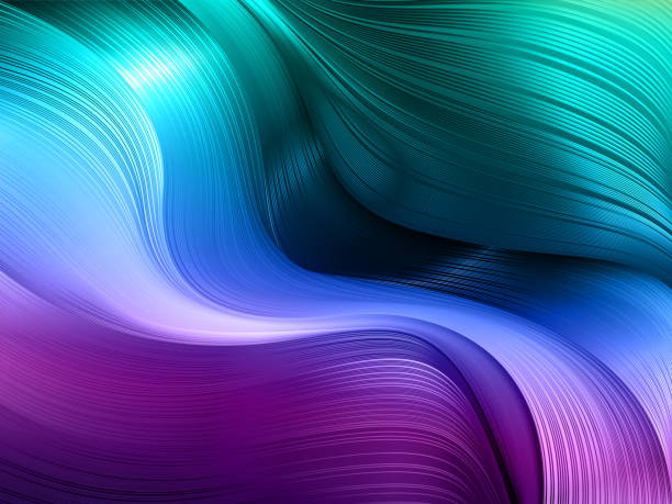 istock Abstract geometric gradient background of dynamic shapes of moving fluid flows 1189969322