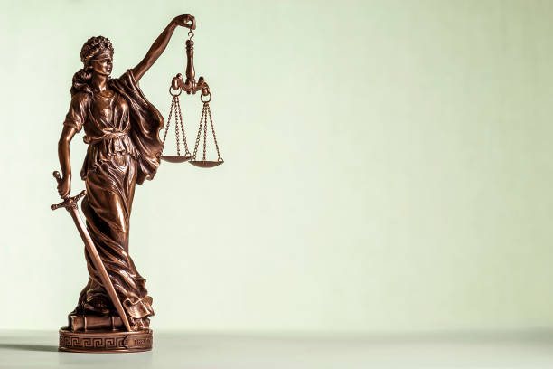 istock Bronze statue of Justice with sword and scales 1189972686