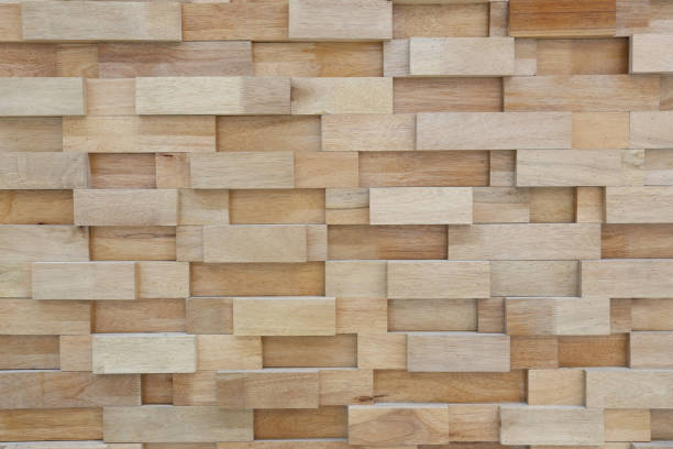 istock Wall of brown wood stacked background. 1189976092