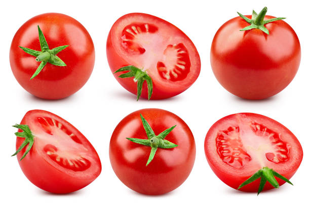 istock Tomato collection clipping path isolated on white 1189977981