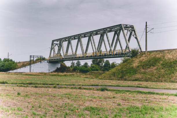 Railway bridge over the railway line, Opole Voivodeship