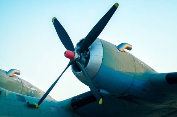 istock propeller blades of an old vintage cargo plane 1189981073