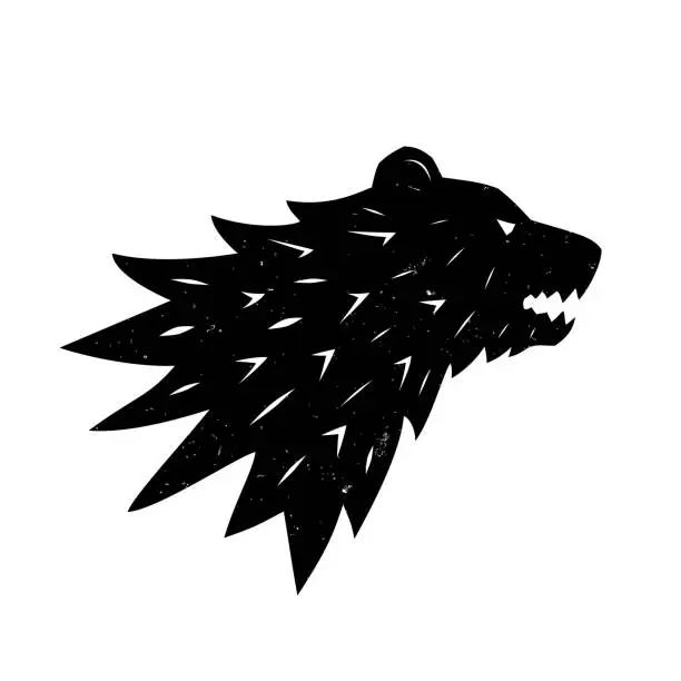 Vector illustration of Bear logo. Heraldic logo