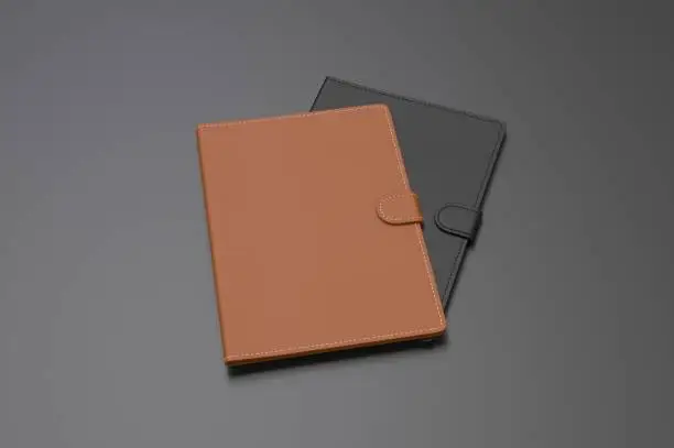 Photo of Blank passport cover sleeve for promotional branding mock up. 3d render illustration.