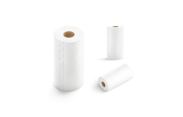 istock Blank white paper towel mockup set, different views 1189983385