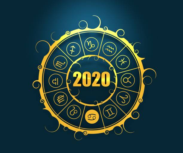 istock Astrology symbols in circle. 1189988520