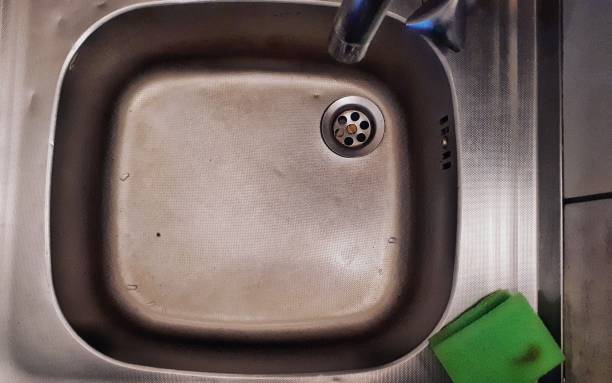 istock Stainless Water Tap and Wash Sinks Isolated with Clipping path 1189993260