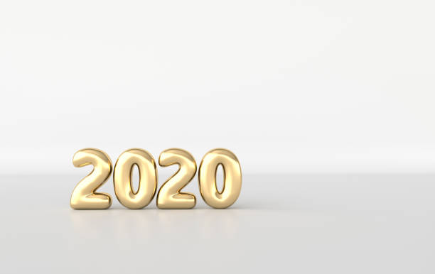 istock New year 2020 celebration background. Golden numerals 2020, in the studio. Realistic illustration for New Year's and Christmas banners. 3d render 1189996235