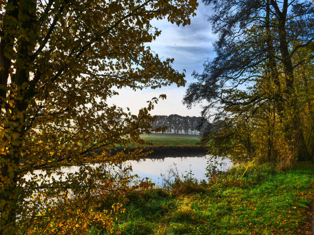 istock autumn at a river in germany 1189997661