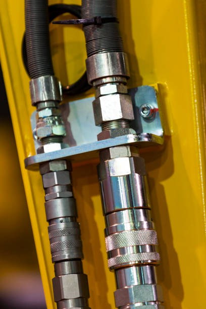 istock Chrome- plated hydraulic mechanism  shot Iron 1189997665