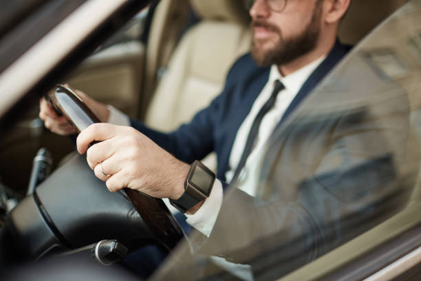 istock Man travelling by car 1189997914