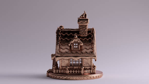istock Bronze Luxury Christmas Gingerbread House Left View 1190000688