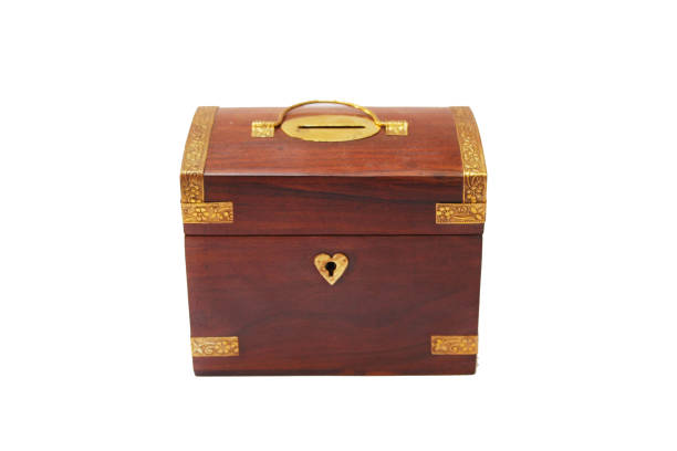 istock Treasure chest isolated on white stock photo 1190001331