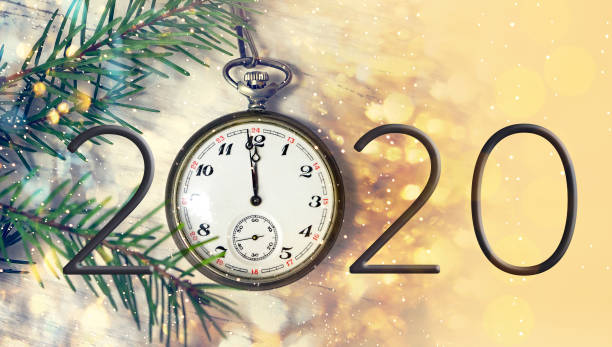 istock Happy New Year 2020. New Year greeting card 1190001418