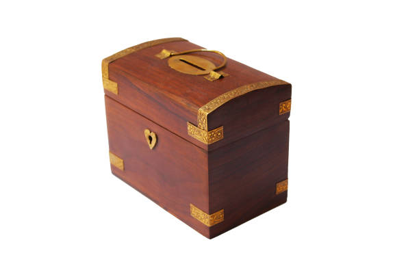 istock Treasure chest isolated on white stock photo 1190001742