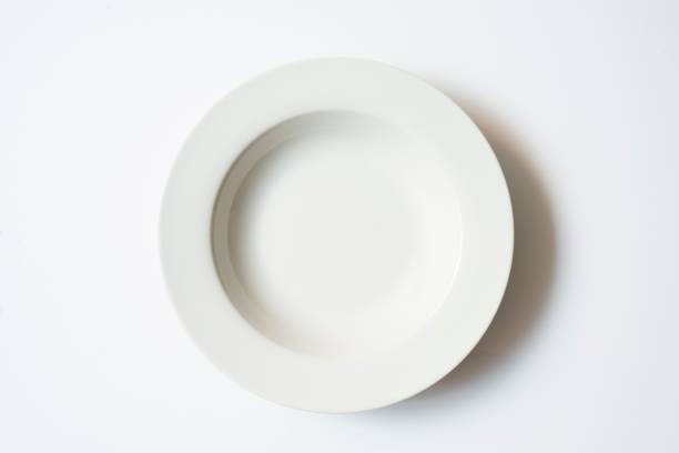 istock Above view of empty white plate. 1190001935