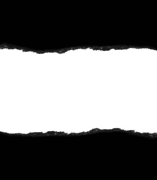 istock Hole in black paper with torn edges isolated with a white isolated background inside. 1190001972