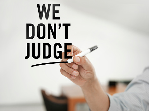 We Dont Judge Stock Photo - Download Image Now - Adult, Adults Only