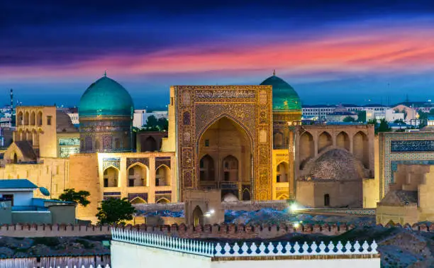 View of the Historic Centre of Bukhara, Uzbekistan.