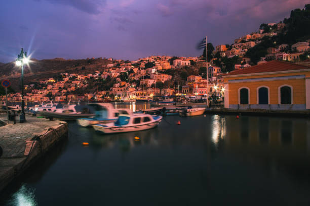 istock Port at night, ships in port 1190004291