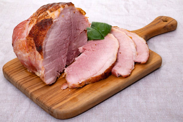 Baked ham stock photo