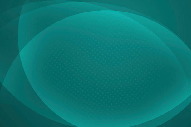 Fondo verde azulado abstracto de formas minimalistas curvas simples con espacio de copia - ilustración de arte vectorial