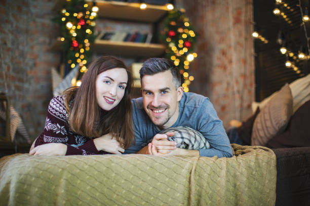 istock Couple celebrating Christmas 1190011220