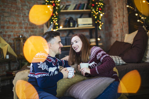 istock Couple celebrating Christmas 1190012177
