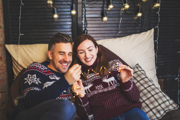 istock Couple celebrating Christmas 1190012269