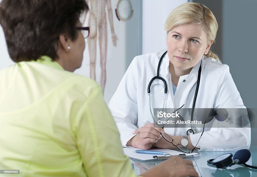 At the doctors office  Adult Stock Photo