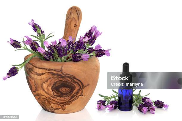 Lavender Flowers And Essence Stock Photo - Download Image Now - Alternative Therapy, Aromatherapy, Aromatherapy Oil