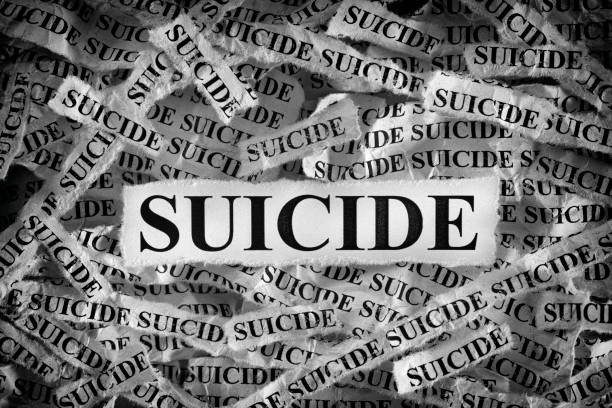 Torn pieces of paper with the words Suicide Suicide. Torn pieces of paper with the words Suicide. Black and White. Close up. suicide photos stock pictures, royalty-free photos & images