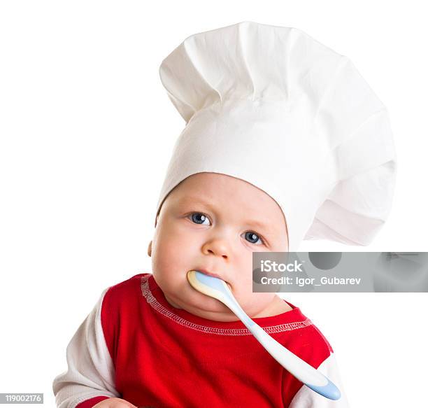 Baby In The Cook Costume Stock Photo - Download Image Now - Baby - Human Age, Boys, Cheerful