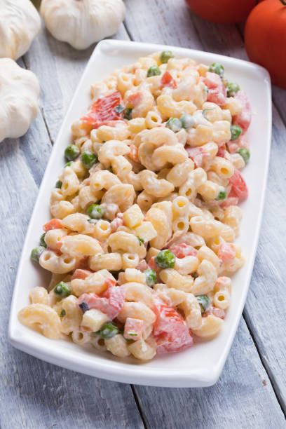 istock Homemade macaroni salad with vegetables 1190022897