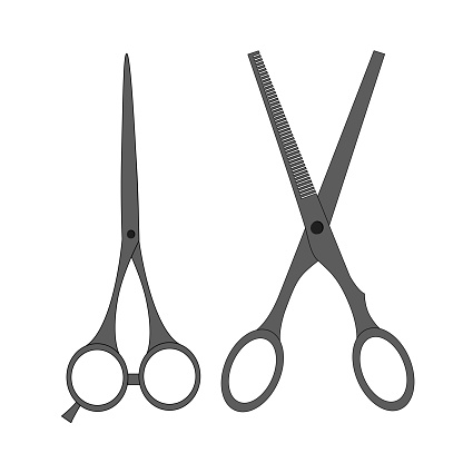 Beauty Illustration With Hairdressing Scissors Cartoon Style Vector Stock  Illustration - Download Image Now - iStock