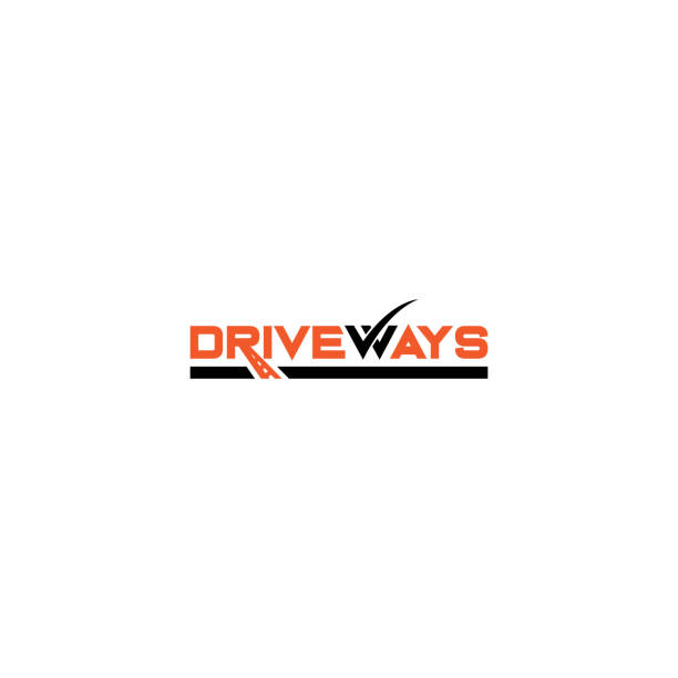 Creative and modern typography drive ways logo design template vector eps for use transportation business purpose Driveway stock illustrations